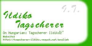 ildiko tagscherer business card